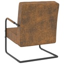 vidaXL Konzolová stolička, hnedá, čalúnená látkou Hĺbka nábytku 77 cm