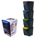Набор из 4х БИН-КОНТЕЙНЕРОВ для сортировки мусора, 4х20л