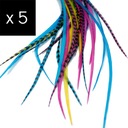 5 перьев для волос - набор конфет