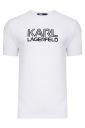 ФУТБОЛКА KARL LAGERFELD МУЖСКАЯ ФУТБОЛКА С ЛОГОТИПОМ БЕЛАЯ, размер 2XL