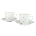 GEMIS zestaw 2 filiżanek ze spodkiem