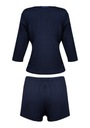 Dkaren Женская свободная двухсекционная пижама из вискозы с атласной лентой M