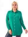 Zielona koszula z imitacją kieszeni Plus Size 50 Rozmiar 50