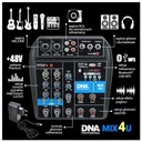 Аудиомикшерный пульт DNA MIX 4U, аналоговый USB MP3 Bluetooth, 4 канала