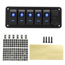 UNIVERSAL PANEL SWITCH USB 6-CYFROWY LED 