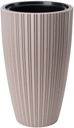 ЦВЕТОЧНЫЙ ГОРШОК СО ВСТАВКОЙ MIKA SLIM, 40СМ, СЕРО-БЕЖЕВЫЙ