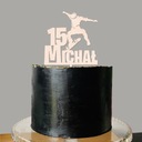 Персонализация торта с надписью Topper Skater Skateboard