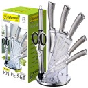 НАБОР ИЗ 5 НОЖЕЙ БЛОК НОЖНИЦ ДЛЯ ЗАТОЧКИ 8 ЭЛЕМЕНТОВ