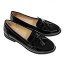 LAKIEROWANE MOKASYNY SKÓRZANA WKŁADKA - r 44