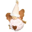 РОЖДЕСТВЕНСКАЯ ЕЛКА УКРАШЕНИЕ АНГЕЛ РОЗОВЫЙ 9X12X4 СМ ПОДАРОК