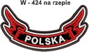 Polska napis, naszywka patriotyczna