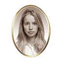 ОВАЛЬНАЯ ЗОЛОТАЯ РАМКА СЕПИЯ ДЛЯ ФОТОГРАБИИ 7x10см