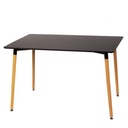 ЧЕРНЫЙ ПРЯМОУГОЛЬНЫЙ СКАНДИНАВСКИЙ СТОЛ 120х80СМ