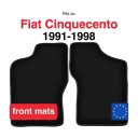 КИЛИМКИ ВЕЛЮРОВІ BASIC ПЕРІД DO: FIAT CINQUECENTO ХЕТЧБЕК (1991-1998)  (18017876144) фото min 15