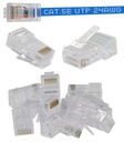 РАЗЪЕМ RJ45 8P8C ПОЗОЛОЧЕННЫЙ ИНТЕРНЕТ-ШТЕК КАТ.5E UTP 10 ШТ.