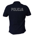 Темно-синяя полицейская рубашка-поло с серебряной вышивкой
