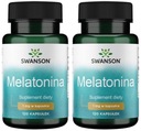 Swanson Melatonín 1mg 2x120kaps. Lepší spánok Jet Lag Rýchlejšie zaspávanie