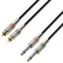 Кабели Adam Hall TPC 0300 2 x RCA 2 x Jack mono, 3 м