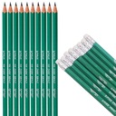 12x ШКОЛЬНЫЙ ТЕХНИЧЕСКИЙ КАРАНДАШ HB С ЛАСТИКОМ 12 ШТ.