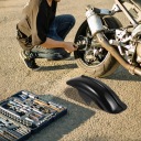 2 ШТУКИ MUDGUARD ЗАДНІЙ МОТОЦИКЛА ЗАХИСТ КРИЛА ЧОРНА  фото 12