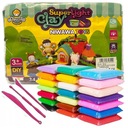 MAGICZNA PLASTELINA MASA PLASTYCZNA PIANKOLINA 24 sztuk +Nożyk