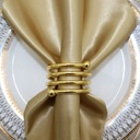 Золотые обручальные кольца для салфеток, свадебная салфетница