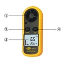 Анемометр Анемометр Измеритель скорости ветра и измерение температуры на ЖК-дисплее