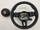 VOLANT AIRBAG PORSCHE CARRERA 911 992 TAYCAN MACAN CUIR ALCANTARAphoto 8