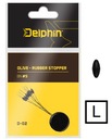 Силиконовые ограничители крючков Delphin - черные L