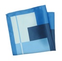 Синий и темно-синий нагрудный платок с геометрическим узором