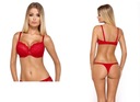 Komplet biustonosz push-up stringi CASSI 85D RED