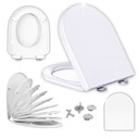 СИДЕНЬЕ ДЛЯ УНИТАЗА МЕДЛЕННО ЗАКРЫВАЮЩЕЕСЯ, ЖЕСТКОЕ, УНИВЕРСАЛЬНОЕ, СЪЕМНОЕ, ПРОЧНОЕ, УНИТАЗ ПРЕМИУМ
