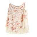 ЮБКА ЖЕНСКАЯ VILA, БЕЖЕВЫЙ, КРАСНЫЕ ЦВЕТЫ, МИДИ S