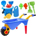 ZESTAW TACZKA DLA DZIECI + ZESTAW DO PIASKU + KONEWKA + ŁOPATKA + FOREMKI