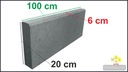 Obrzeże Betonowe 100x20x6 cm Brązowe Kolor brązowy