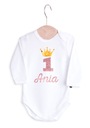 Боди на девочку ГОД+имя, размер 92