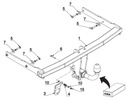 BARRA DE REMOLQUE GANCHO DE REMOLQUE PARA AUDI A7 SPORTBACK 5D 10-18+MODUL 