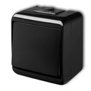 Karlik JUNIOR Выключатель одинарный с подсветкой. черный