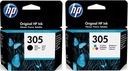 НАБОР ЧЕРНЫХ ЧЕРНИЛ HP 305 + ОРИГИНАЛЬНЫЙ ЦВЕТ