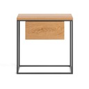 DSI-meble HOVER дубовая прикроватная тумбочка, дуб+металл