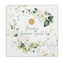 САЛФЕТКИ ДЛЯ ПРИМАНИЯ Белые Розы с хостой 33х33см 20шт.