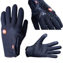 Rukavice hmatové zateplené rukavice so zipsom Dominujúca farba čierna