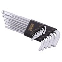 Средний шестигранный ключ Cr.V. 13 частей ДЮЙМ + ШАР