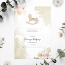 ЮБИЛЕЙНЫЕ приглашения, лошадка-качалка + конверт