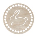 Деревянная подставка под кружку кролик заяц декупаж декор