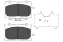 KAVO PARTS ZAPATAS DE FRENADO KBP-2039 