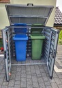 Конструкция мусорного бака Конструкция мусорного бака 2x120, отсек для хранения мусора