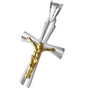 СЕРЕБРЯНЫЙ КРЕСТ С ПОЗОЛОЧЕННЫМ ПОЛОСОМ