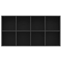 vidaXL Regál na knihy/skrinka, čierny, 66x30x130 cm, drevotrieska Počet políc więcej niż 6