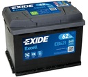 BATERÍA EXIDE EB621 EXCELL 12V 62AH 540A(EN) L+ 